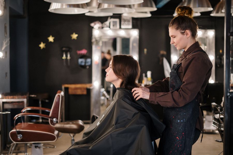 Trimming Hair with Dryer